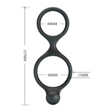 Penisring Florian doppelt für Penis und Hoden Silikon Schwarz – Ansicht 6