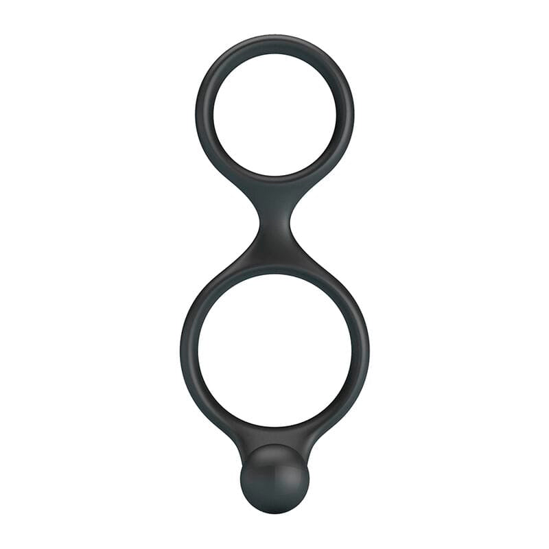 Penisring Florian doppelt für Penis und Hoden Silikon Schwarz – Ansicht 3