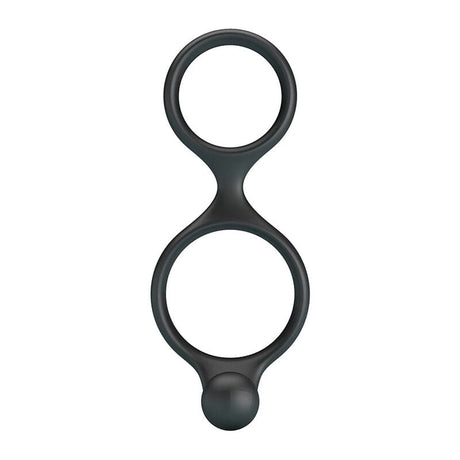 Penisring Florian doppelt für Penis und Hoden Silikon Schwarz
