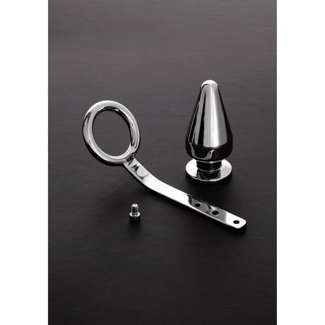 Penisring mit Analplug und Dammbügel Silber – Ansicht 3