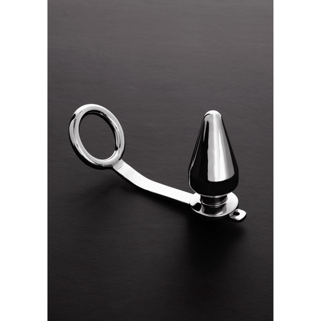 Penisring mit Analplug und Dammbügel Silber – Ansicht 4