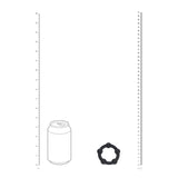 Penisring mit Perlen aus Silikon Schwarz S Ø innen 3 cm – Ansicht 4