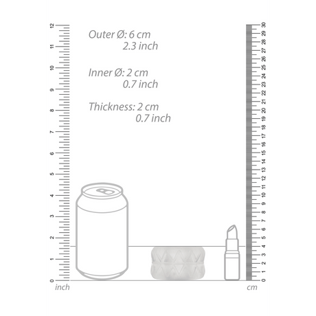 Penisring Nr. 92 Masturbator und Bumper in 1 Durchsichtig 4 x Ø 4 cm – Ansicht 4