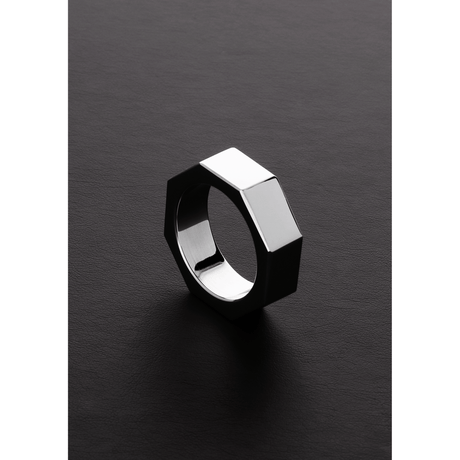 Penisring Nut aus Edelstahl Silber
