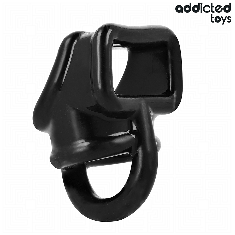 Penisring Peniskäfigring mit Hodenhalter Schwarz () Ø 3,5 cm