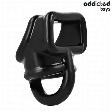Penisring Peniskäfigring mit Hodenhalter Schwarz () Ø 3,5 cm
