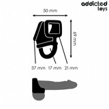 Penisring Peniskäfigring mit Hodenhalter Schwarz () Ø 3,5 cm