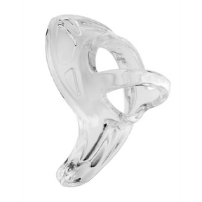 Penisring PerfectFitBrand Armour Tug mit Hodenriemen Transparent 9,6 x 4,5 cm
