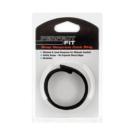 Penisring PerfectFitBrand Snap Ring aus Neopren verstellbar Schwarz 20 cm – Ansicht 2