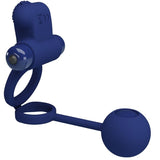 Penisring Remington Doppelvibrationsring mit Stecker Blau