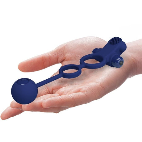 Penisring Remington Doppelvibrationsring mit Stecker Blau