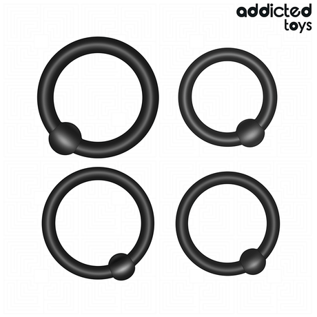 Penisring Set aus Druckringen aus Silikon Ø 3,4 cm
