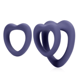 Penisring-Set herzförmig Violett 5,8 cm