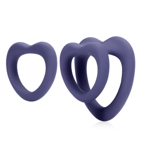 Penisring-Set herzförmig Violett 5,8 cm