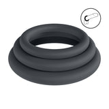 Penisring-Set Classic aus Silikon 3-teilig Schwarz L/XL/XXL Ø innen 3,3 bis 3,9 cm