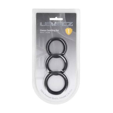 Penisring-Set Silikon 3-teilig L/XL/XXL Schwarz 5 x Ø 5 cm – Ansicht 2