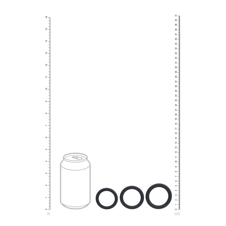 Penisring-Set Silikon 3-teilig L/XL/XXL Schwarz 5 x Ø 5 cm – Ansicht 5