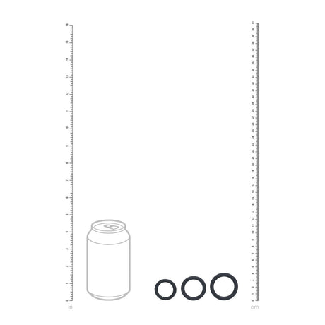 Penisring-Set Silikon 3-teilig XS/S/M Schwarz 3,7 x Ø 3,7 cm – Ansicht 5