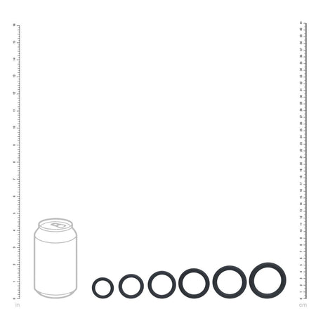 Penisring-Set Silikon 6-teilig Schwarz 4,5 x Ø 4,5 cm – Ansicht 5
