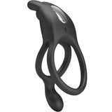 Penisring Seth Doppel-Vibrationsring Rabbit 7 Vibrationen Schwarz