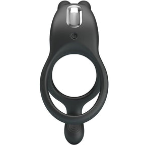 Penisring Seth Doppel-Vibrationsring Rabbit 7 Vibrationen Schwarz