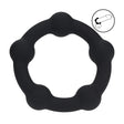 Penisring mit Perlen aus Silikon Schwarz S Ø innen 3 cm