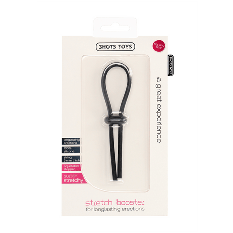 Penisring Stretch Booster als Lasso Schwarz 13,1 cm – Ansicht 2