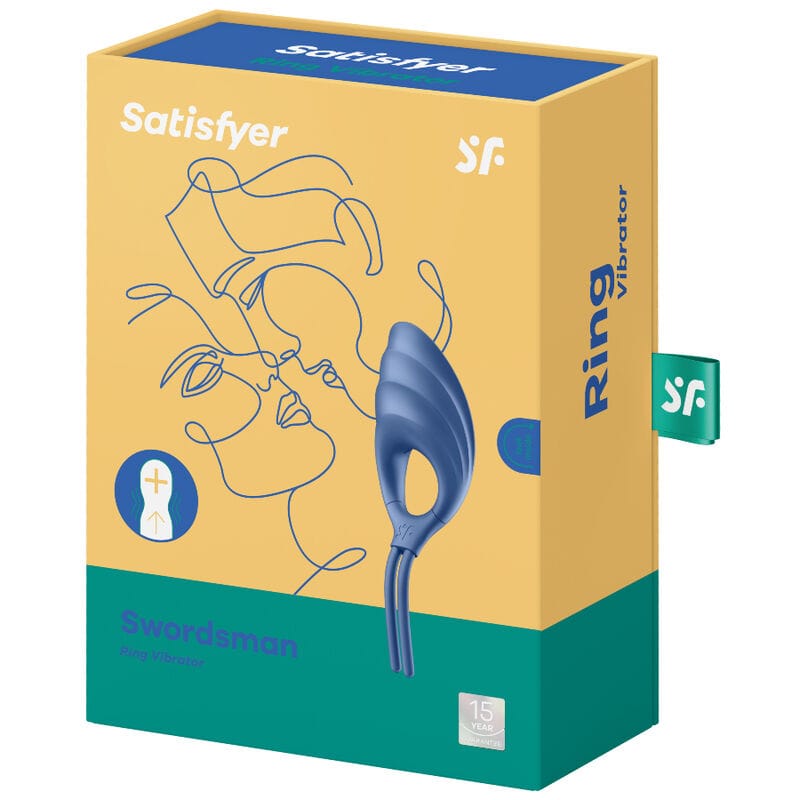Penisring Swordsman Ringvibrator Blau – Ansicht 4
