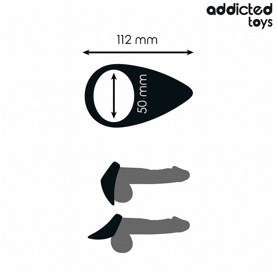 Penisring Tränenförmiger Schwarz (Loch- ) Ø 5 cm