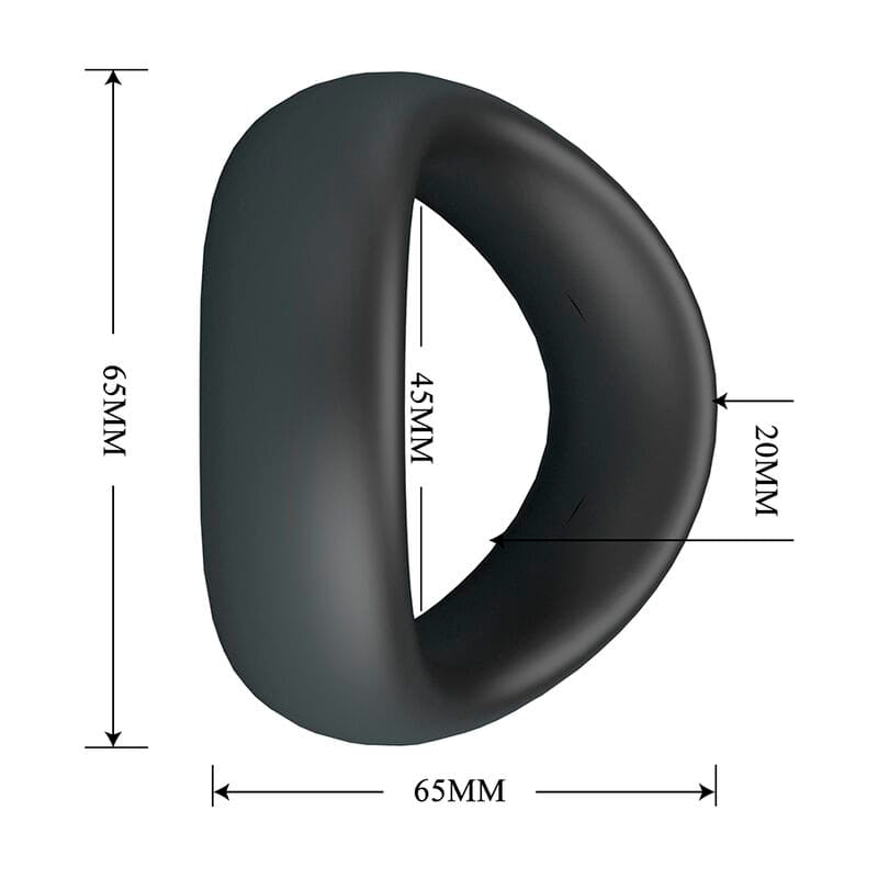 Penisring Valen ergonomisch Silikon Schwarz – Ansicht 7