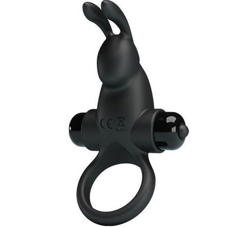Penisring Vibrationsring + Rabbit-Klitoris-Stimulator 10 Vibrationen Schwarz