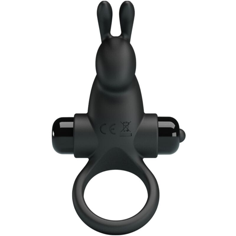 Penisring Vibrationsring + Rabbit-Klitoris-Stimulator 10 Vibrationen Schwarz