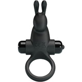 Penisring Vibrationsring + Rabbit-Klitoris-Stimulator 10 Vibrationen Schwarz