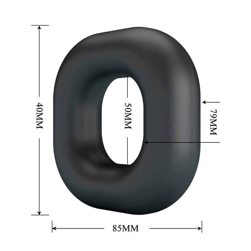 Penisring Walden Supersoft Silikon Schwarz – Ansicht 5