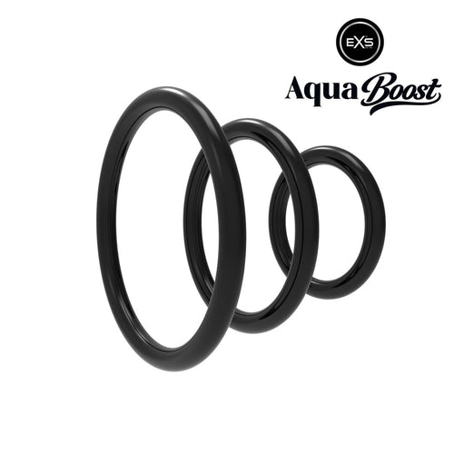 Penisringe EXS AquaBoost Control Rings 3er-Set Schwarz
