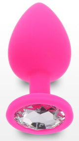 Plug Juwel Diamond Booty L 9 x 4cm Pink