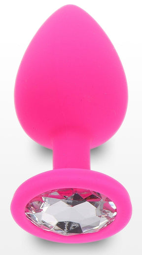 Plug Juwel Diamond Booty L 9 x 4cm Pink
