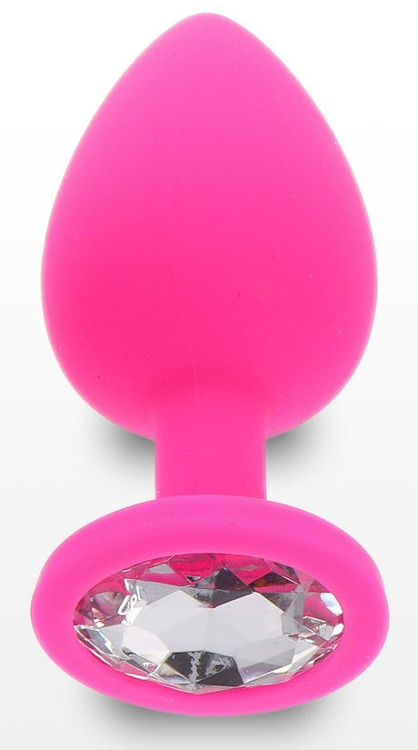 Plug Juwel Diamond Booty L 9 x 4cm Pink