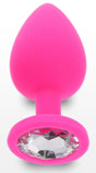 Plug Juwel Diamond Booty L 9 x 4cm Pink