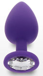 Plug Juwel Diamond Booty L 9 x 4cm Violett