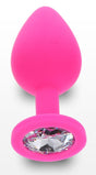 Plug Juwel Diamond Booty M 7 x 3.5cm Pink