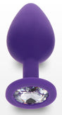 Plug Juwel Diamond Booty M 7 x 3.5cm Violett