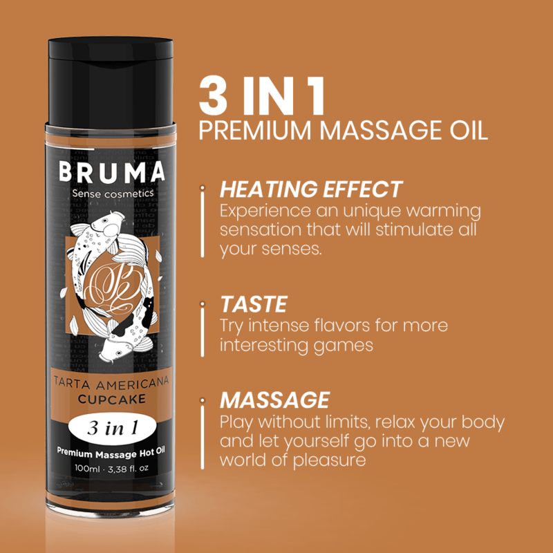 Premium 3-in-1 Massageöl mit Wärmeeffekt Cupcake 100 ml – Ansicht 4