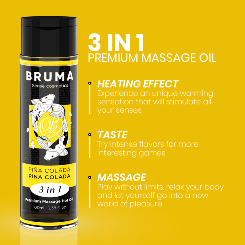 Premium 3-in-1 Massageöl mit Wärmeeffekt Pina Colada 100 ml – Ansicht 4