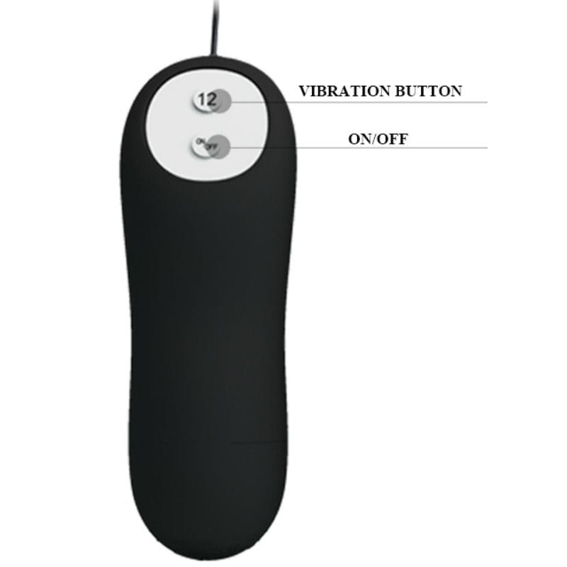 Pretty Love - Anal Plug Ankerform Silikon 12 Vibrationsmodi Schwarz
