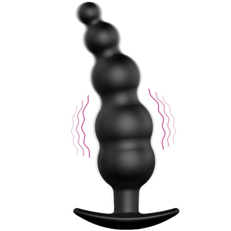 Pretty Love - Analplug aus Silikon Extra Stimulation und 12 Vibrationsmodi Schwarz