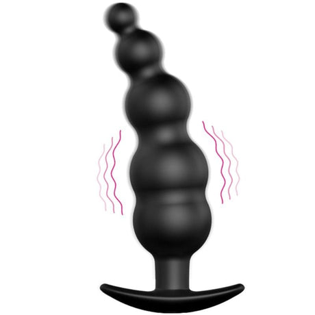 Pretty Love - Analplug aus Silikon Extra Stimulation und 12 Vibrationsmodi Schwarz