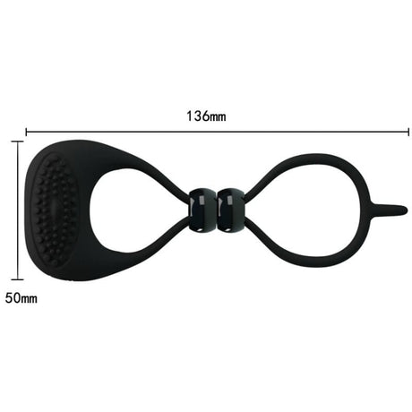 Penisring Doppelring für Penis und Hoden Schwarz.5