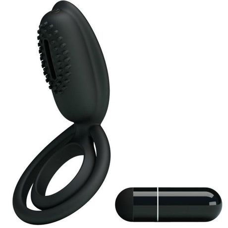 Penisring Esther Vibrationsring mit Stimulator Schwarz
