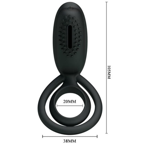 Penisring Esther Vibrationsring mit Stimulator Schwarz.4